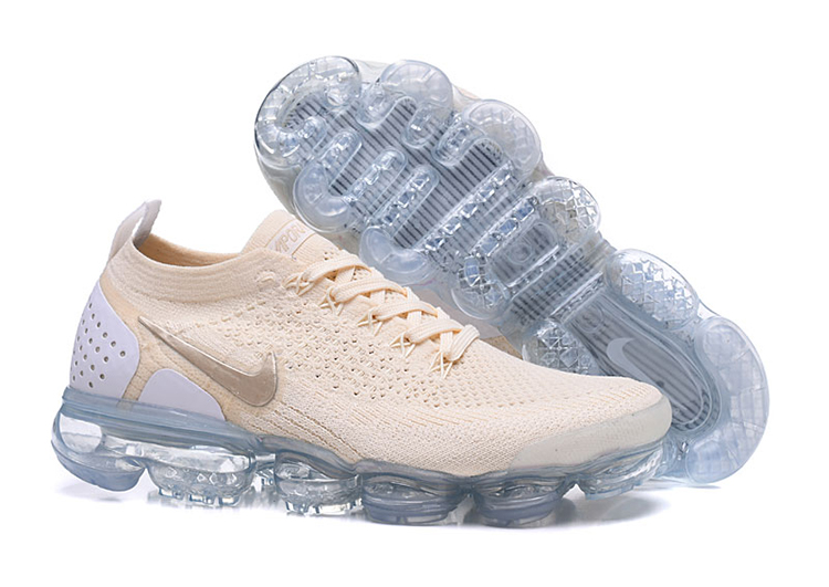Nike Air Vapor Max Flyknit 2.0W air Champagne White golden-logo (2)