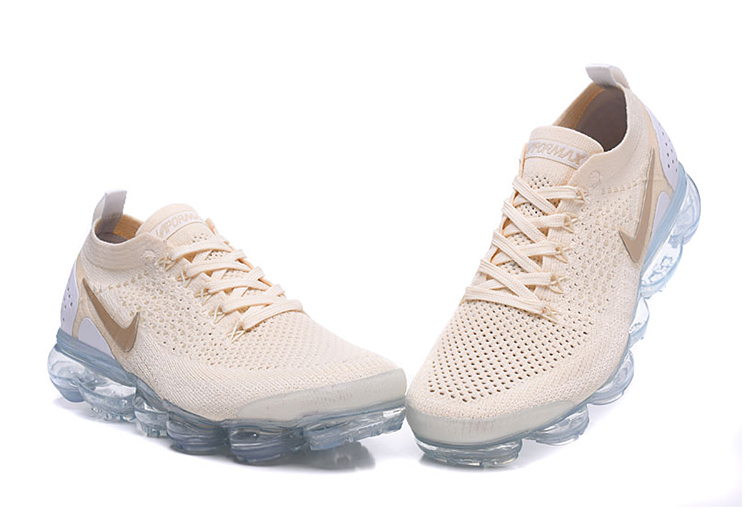 Nike Air Vapor Max Flyknit 2.0W air Champagne White golden-logo (3)