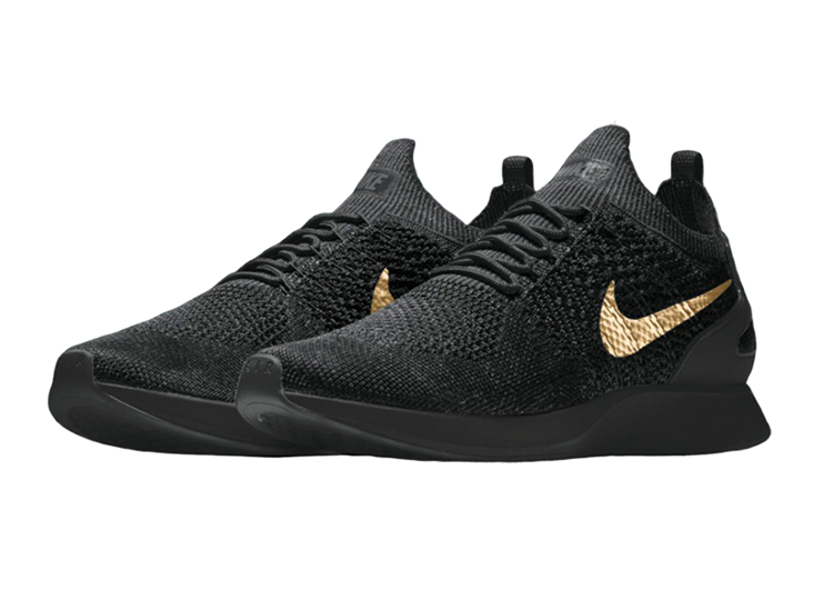 Nike Air Zoom Mariah Flyknit Racer Black Golden Logo (2)