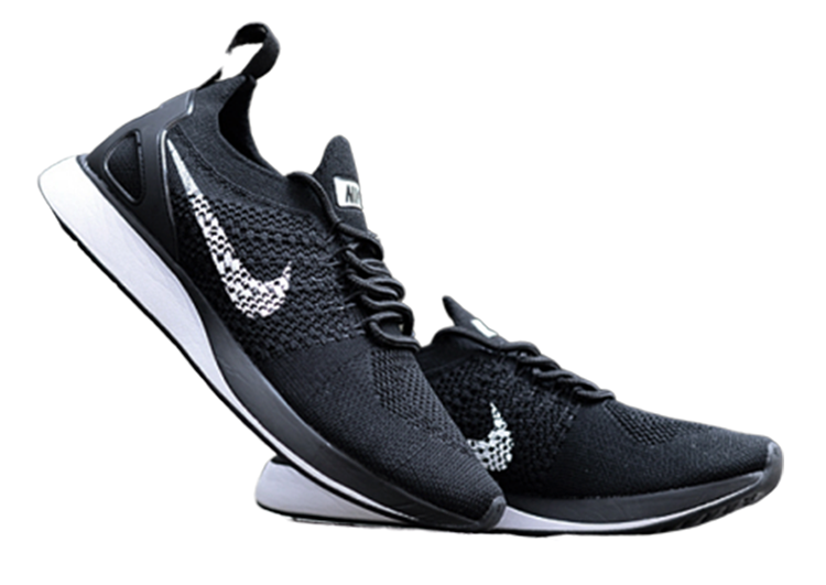 Nike Air Zoom Mariah Flyknit Racer Black Gray Logo