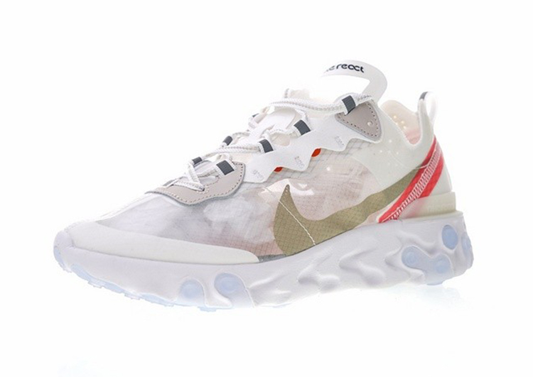 Nike React Element 87 Rush Light Sail ORG White Bone (2)