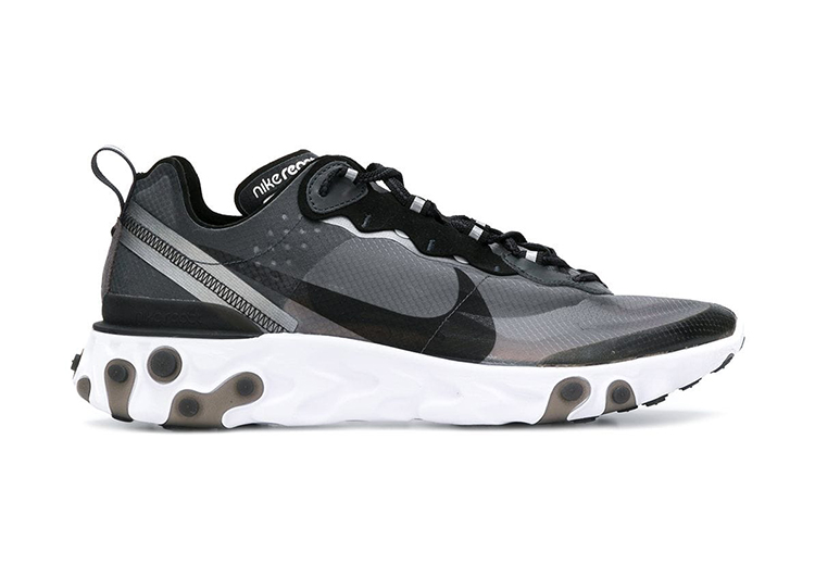 Nike React Element 87 Sneakers Black White Gray (1)