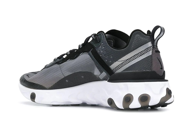 Nike React Element 87 Sneakers Black White Gray (3)