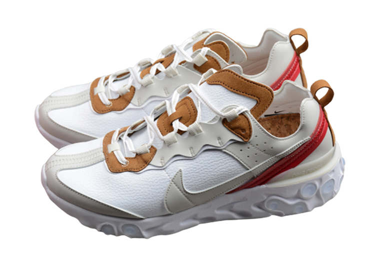 Nike React Element 87 White Brown Red