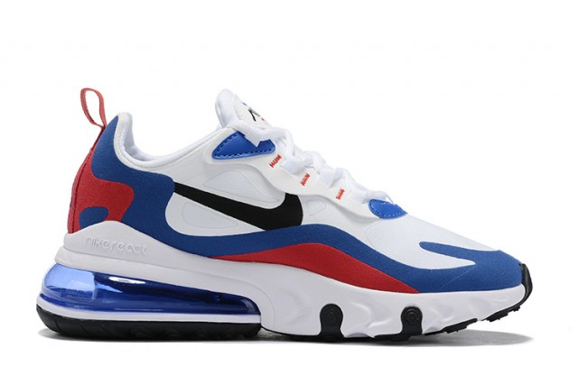 Nike WMNS Air Max 270 React White Blue Red_ (3)