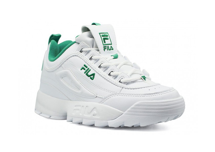 .Fila Disruptor 2 Premium Athletic Shoes-WHITE GREEN (2)