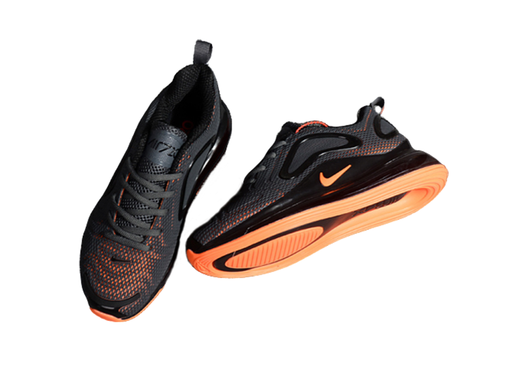 NIKE AIR MAX 720 BLACK - ORANGE LOGO (1)