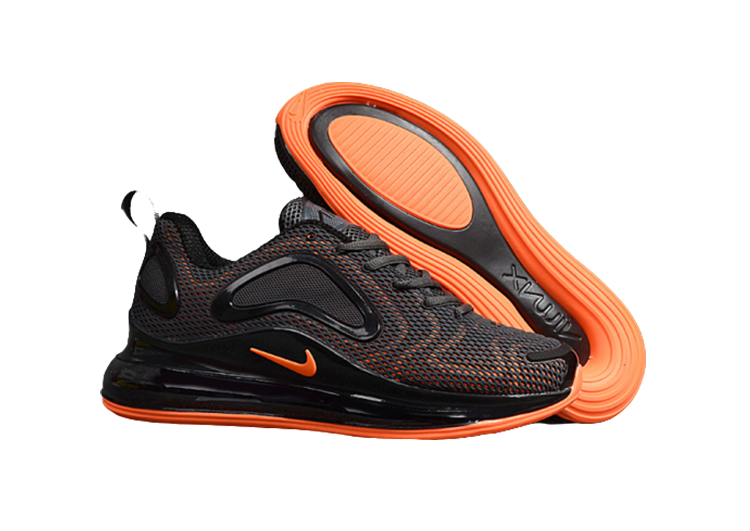 NIKE AIR MAX 720 BLACK - ORANGE LOGO (4)