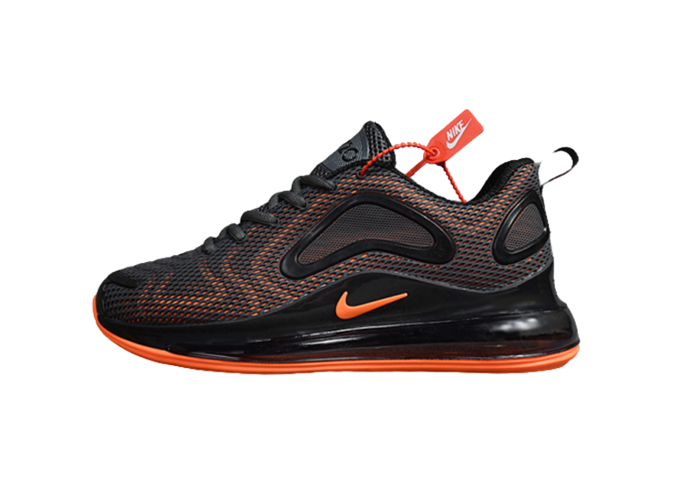 NIKE AIR MAX 720 BLACK - ORANGE LOGO (5)