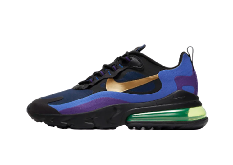 Nike Air Max 270 React LIGHT PURPLE-NAVY BLUE-GOLDEN LOGO (5)