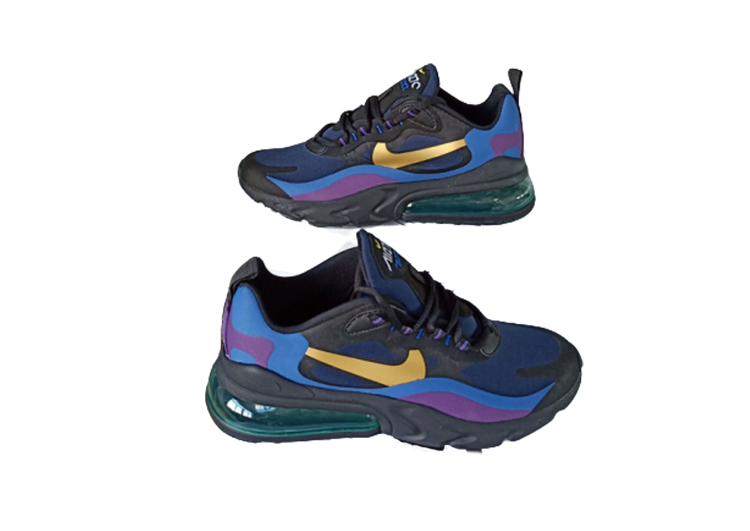 Nike Air Max 270 React LIGHT PURPLE-NAVY BLUE-GOLDEN LOGO (6)
