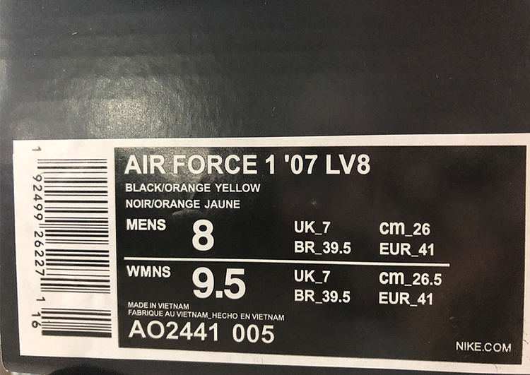 Nike Air Force 1 Low Black-Sun (1)