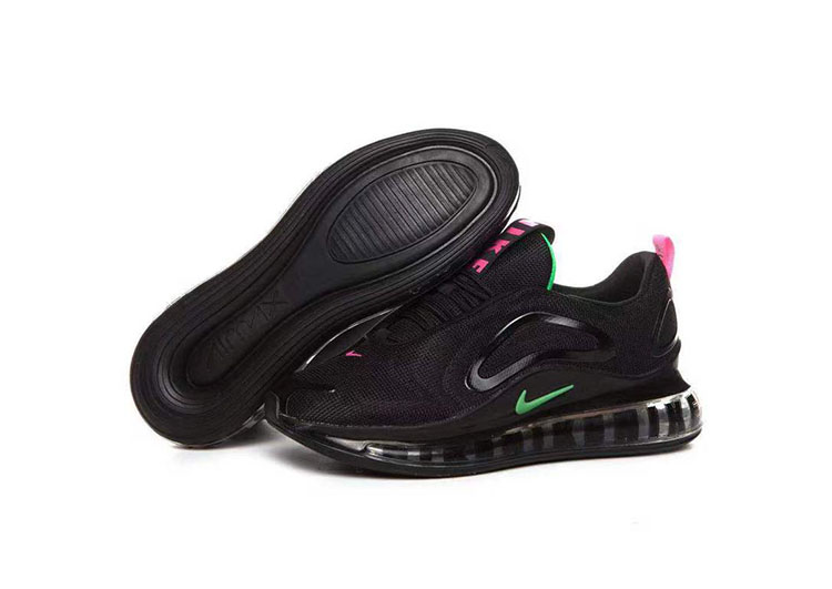 Nike Air Max 720 Black - Pink & Green Logo -2