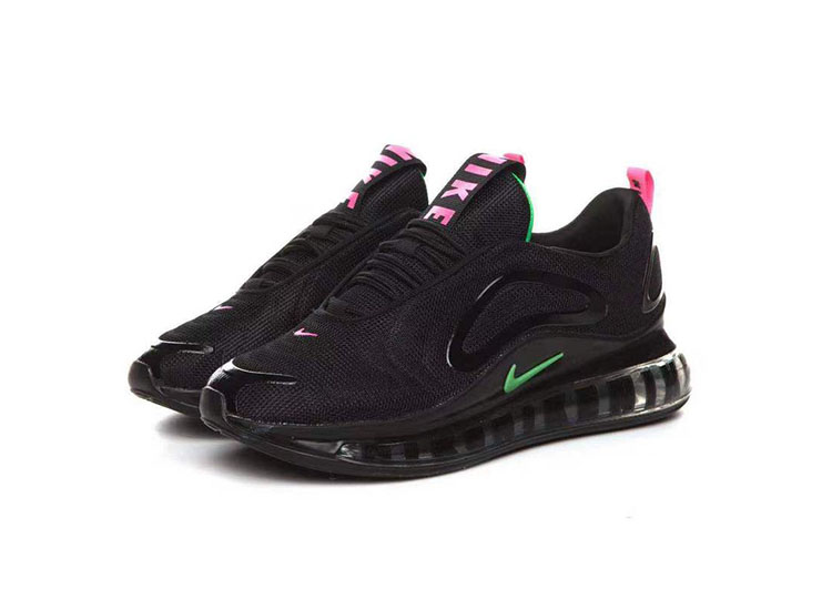 Nike Air Max 720 Black - Pink & Green Logo -3