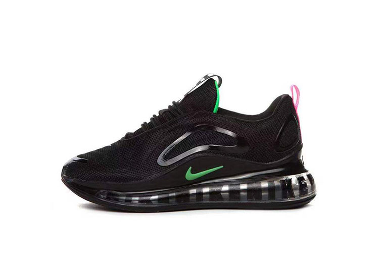 Nike Air Max 720 Black - Pink & Green Logo -4