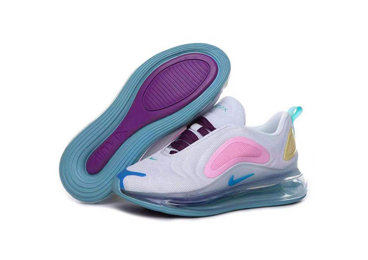 Nike Air Max 720 White - Light Pink - Blue Logo-2