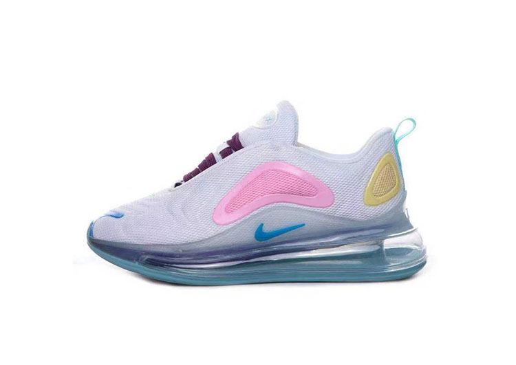 Nike Air Max 720 White - Light Pink - Blue Logo-4