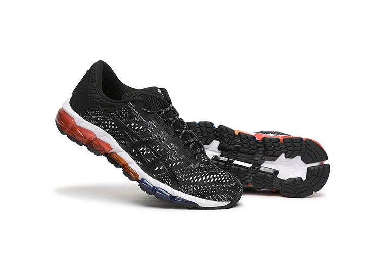 ASICS - QUANTUM - Jacquard Noodle JCQ - Black & White Blue ORG Red - 3