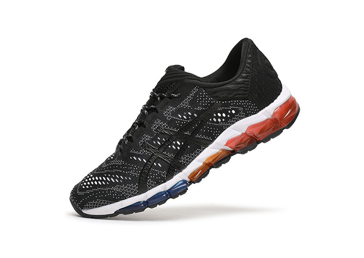 ASICS - QUANTUM - Jacquard Noodle JCQ - Black & White Blue ORG Red - 5