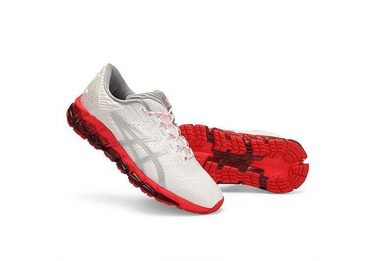 ASICS - QUANTUM - Jacquard Noodles JCQ - White Gray Red - Female - 4