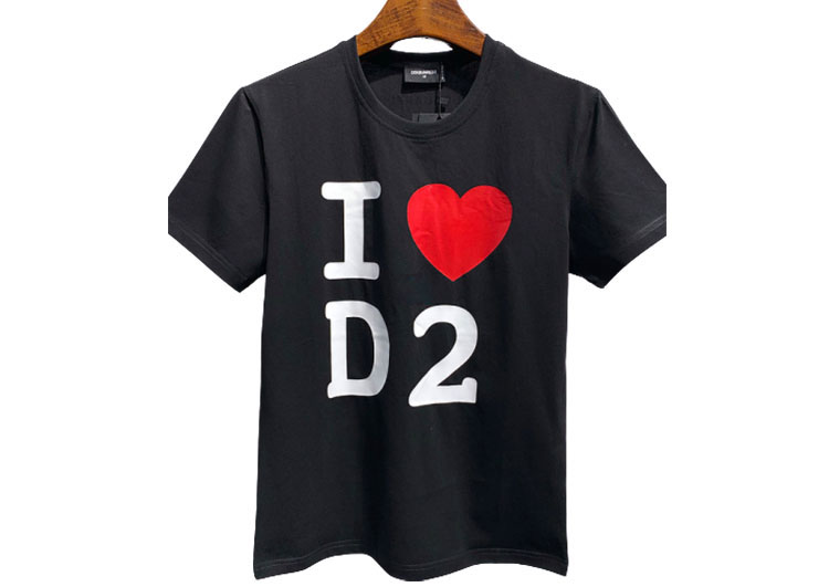 DSQUARED2 TSHIRT MEN SHORT - Black Red & White (1)