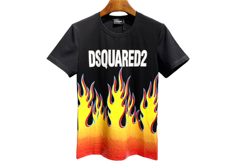 DSQUARED2 TSHIRT MEN SHORT - Black White & Yellow (1)