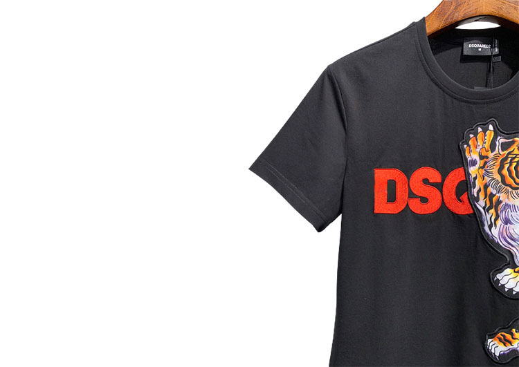 DSQUARED2 TSHIRT MEN SHORT - Black and Tiger Logo - 3