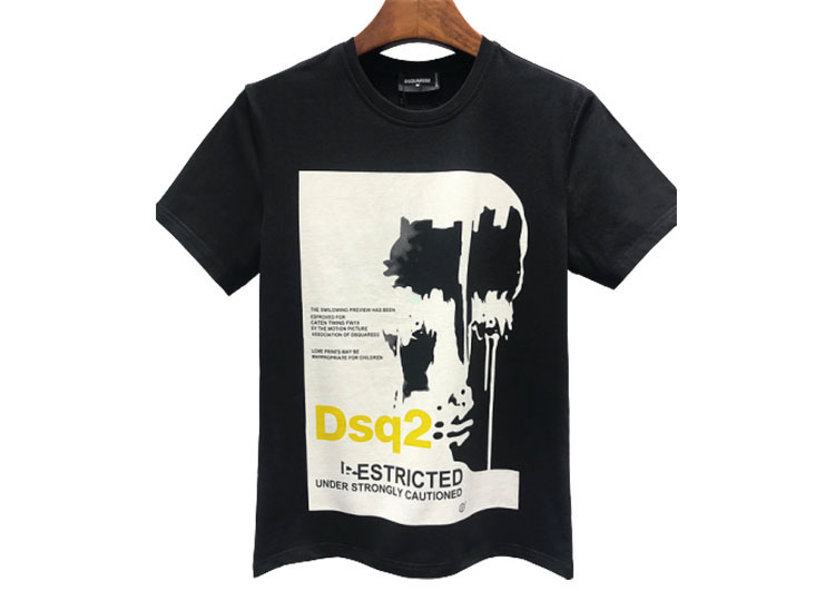 DSQUARED2 TSHIRT MEN SHORT - Black and White Art - 1