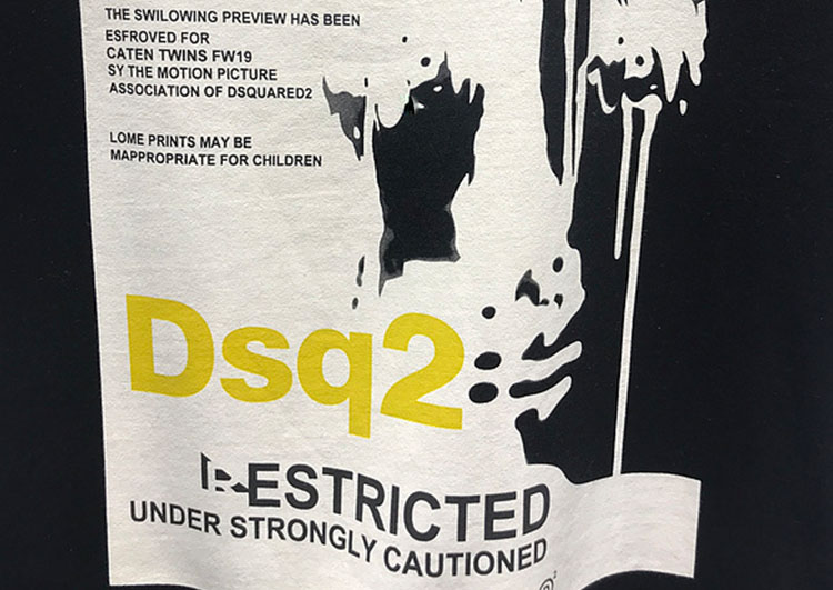 DSQUARED2 TSHIRT MEN SHORT - Black and White Art - 3