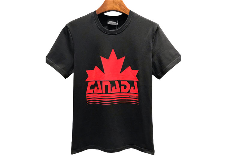 DSQUARED2 TSHIRT MEN SHORT-Red Logo Black (1)