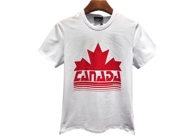 DSQUARED2 TSHIRT MEN SHORT - Red Logo & White (1)