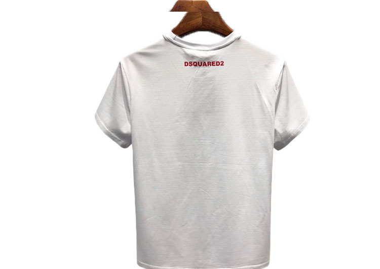 DSQUARED2 TSHIRT MEN SHORT - Red Logo & White (2)