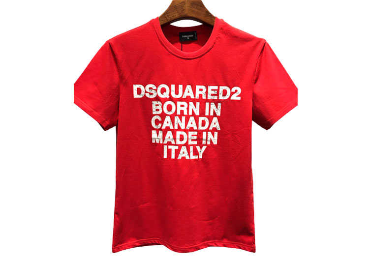 DSQUARED2 TSHIRT MEN SHORT-Red White Combo (2)