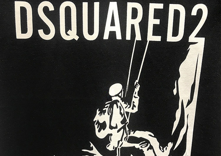 DSQUARED2 TSHIRT MEN SHORT - White Black Combo (3)