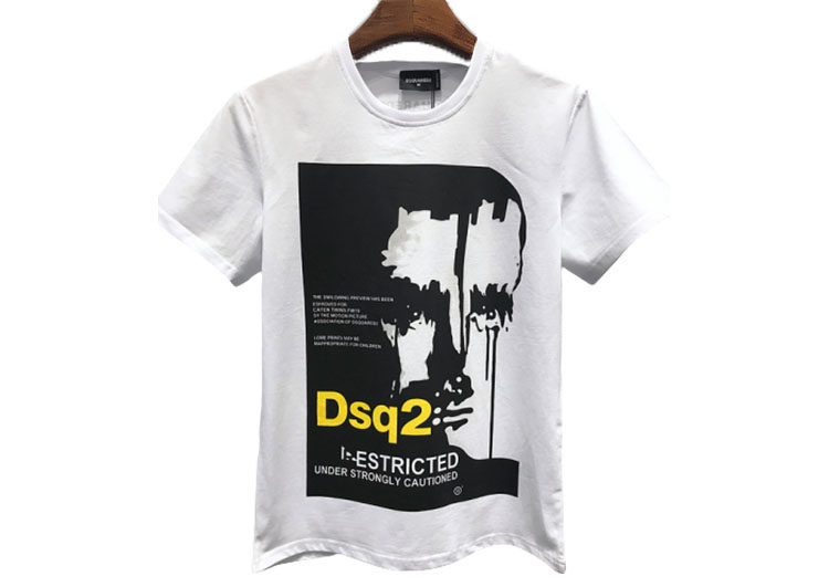 DSQUARED2 TSHIRT MEN SHORT - White and Black Art - 1
