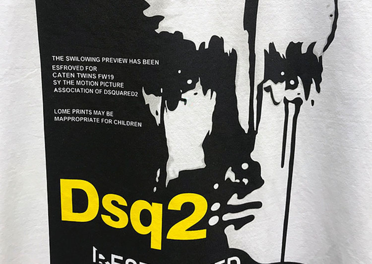 DSQUARED2 TSHIRT MEN SHORT - White and Black Art - 3
