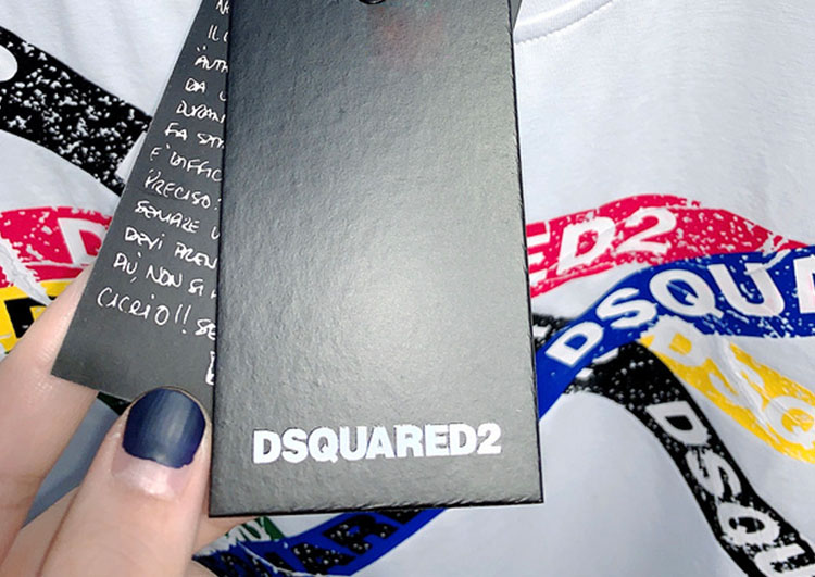 DSQUARED2 TSHIRT MEN SHORT - White and Multi Color Logo - 4