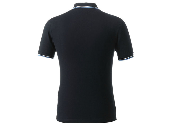 PRADA TSHIRT POLO SHORT MEN - Black & White Blue Border (3)