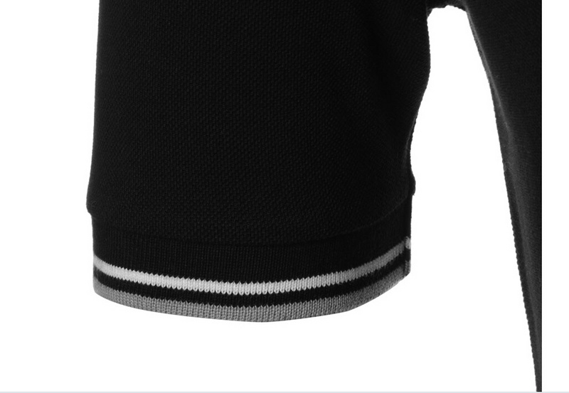 PRADA TSHIRT POLO SHORT MEN - Black & White Gray Border (1)