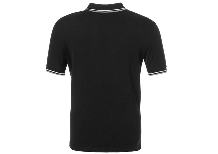 PRADA TSHIRT POLO SHORT MEN - Black & White Gray Border (3)