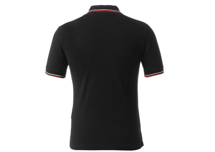 PRADA TSHIRT POLO SHORT MEN - Black & White Red Border (2)