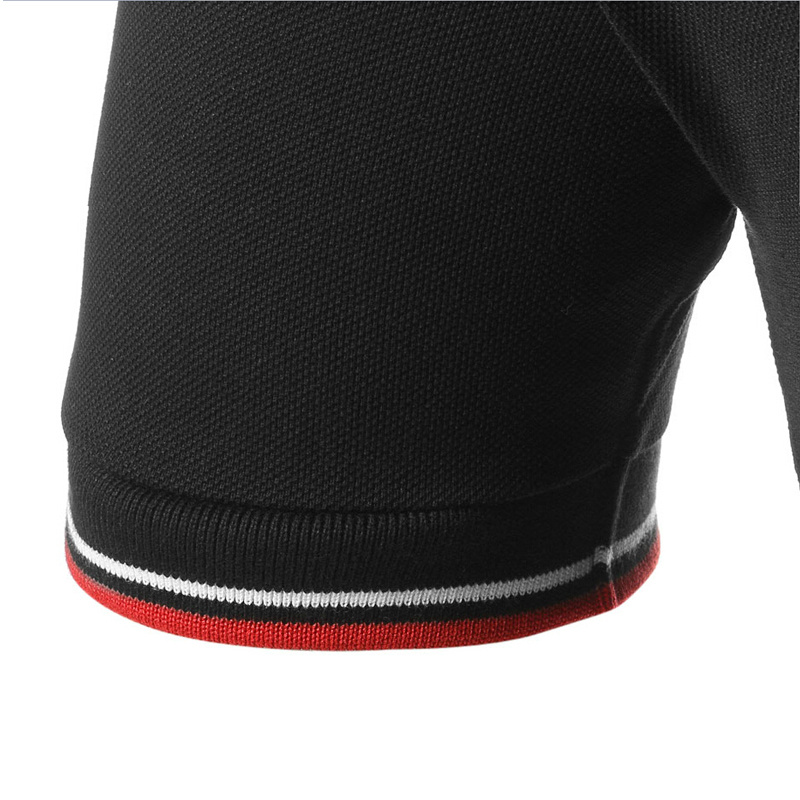 PRADA TSHIRT POLO SHORT MEN - Black & White Red Border (8)