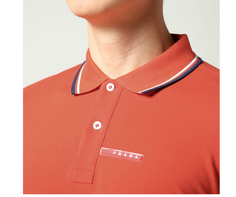 PRADA TSHIRT POLO SHORT MEN - Flamingo (2)