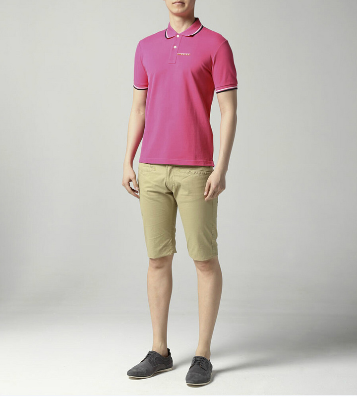 PRADA TSHIRT POLO SHORT MEN - Mulberry (6)