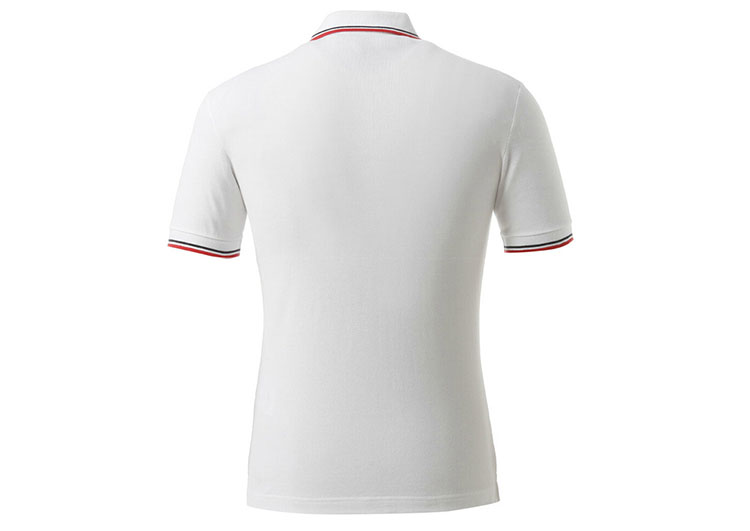 PRADA TSHIRT POLO SHORT MEN - White & Blue Red Border (10)