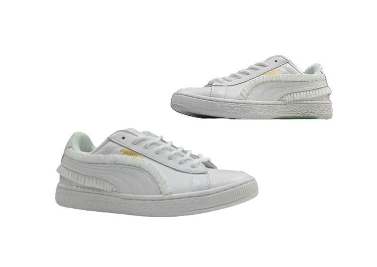 PUMA Basket Lace White Gold Label Casual Sneakers - 5