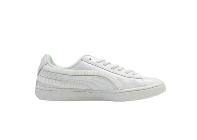 PUMA Basket Lace White Gold Label Casual Sneakers - 9