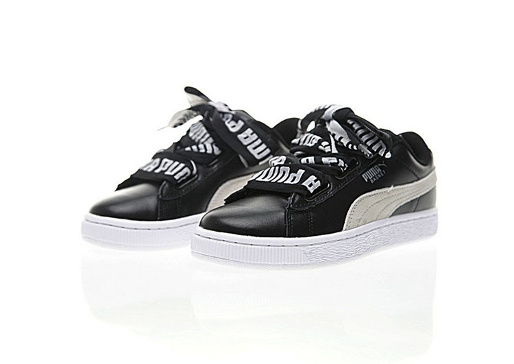 PUMA basket heart rihanna leather -Black and White (14)