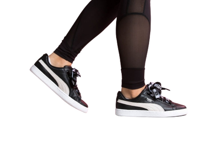 PUMA basket heart rihanna leather -Black and White (3)