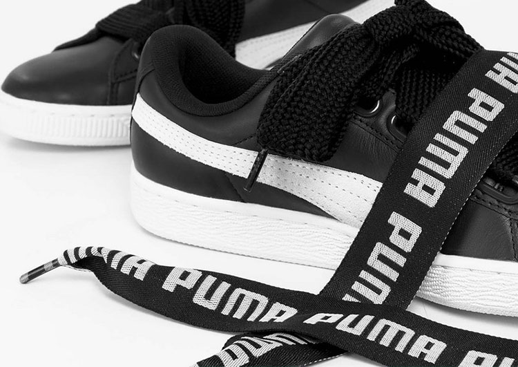 PUMA basket heart rihanna leather -Black and White (8)